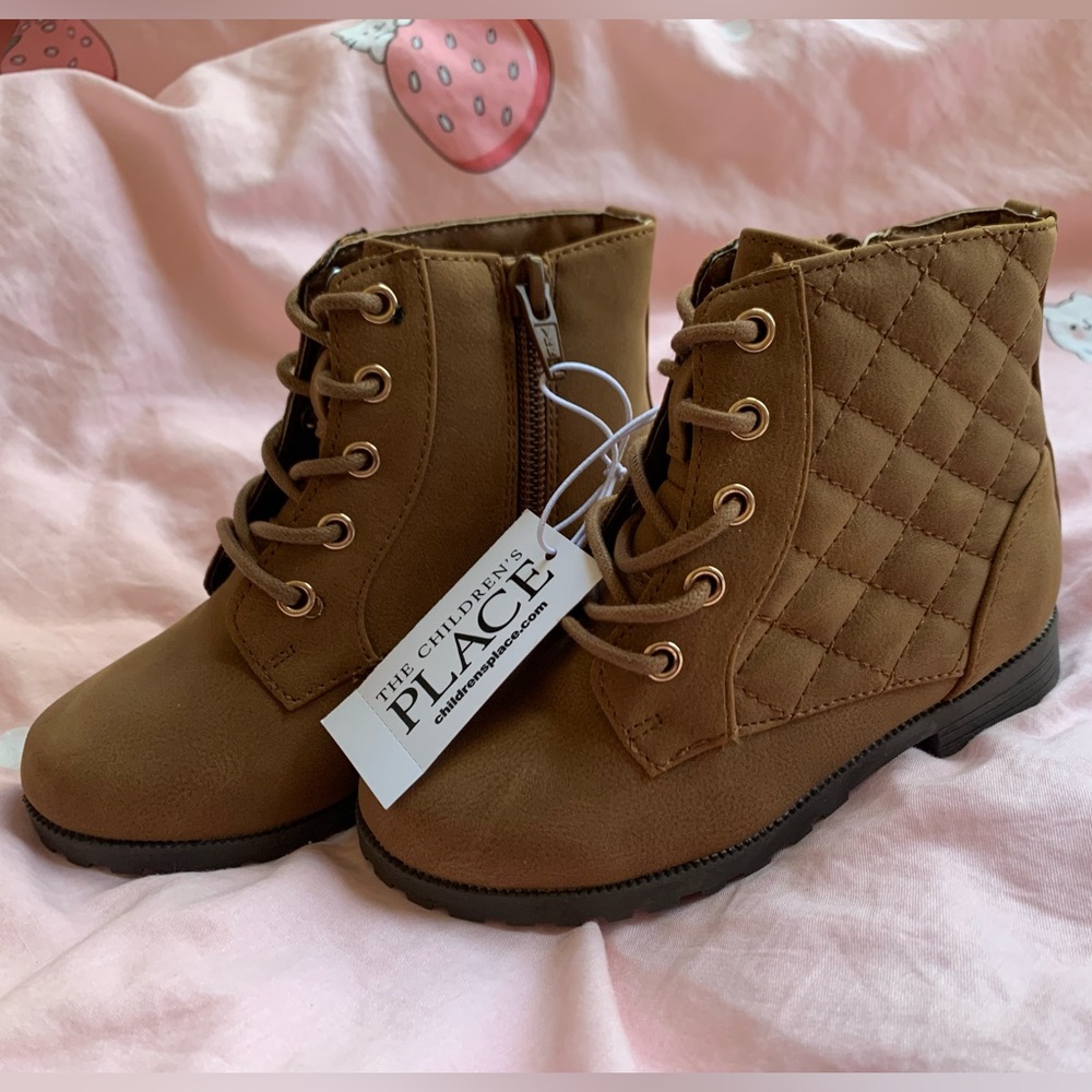 Children’s Place Chestnut Toddler Lace-Up Ankle Boots Sz 8